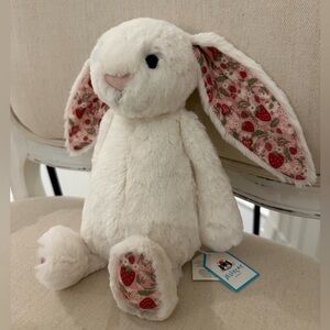 Jellycat NWT Blossom Cream Bunny 'Berry'. RARE. Medium 12” Authentic